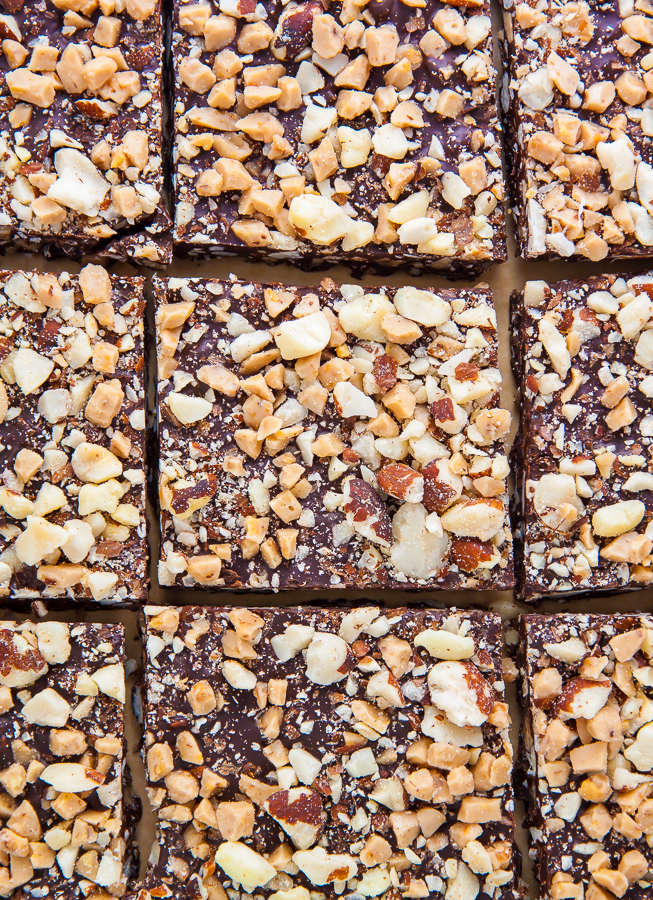 Roasted Almond Toffee Bark made with 3 simple ingredients!