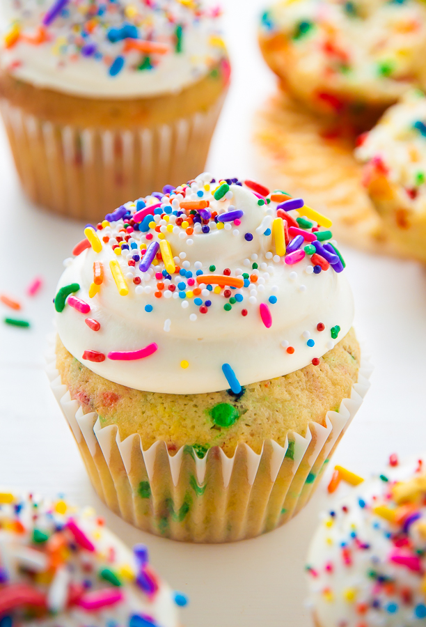 Homemade BROWN BUTTER Funfetti Cupcakes!