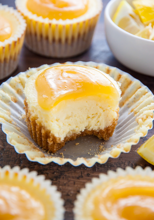 Lemon Ricotta Cheesecake Cupcakes - Baker by Nature