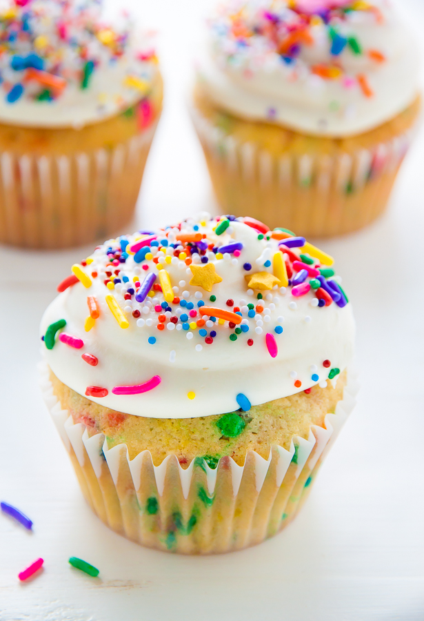 Homemade BROWN BUTTER Funfetti Cupcakes!