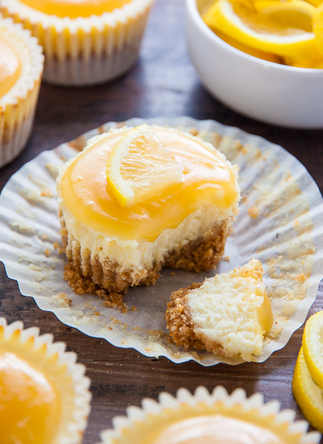 Sweet and creamy Lemon Ricotta Cheesecake Cupcakes!