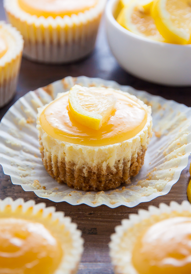 Lemon Ricotta Cheesecake Cupcakes - Baker by Nature