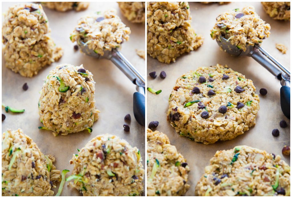 Sweet and chewy Zucchini Bread Breakfast Cookies. Who knew vegetables could be SO delicious?!