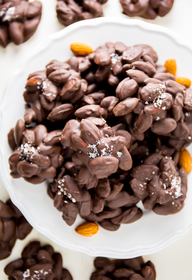 Chocolate Almond Clusters (Only 2Ingredients!) Baker by Nature