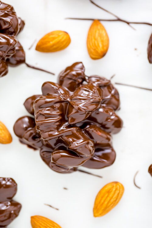 Chocolate Almond Clusters (Only 2Ingredients!) Baker by Nature