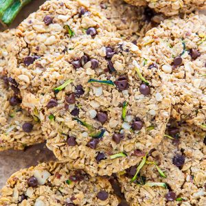 Sweet and chewy Zucchini Bread Breakfast Cookies. Who knew vegetables could be SO delicious?!