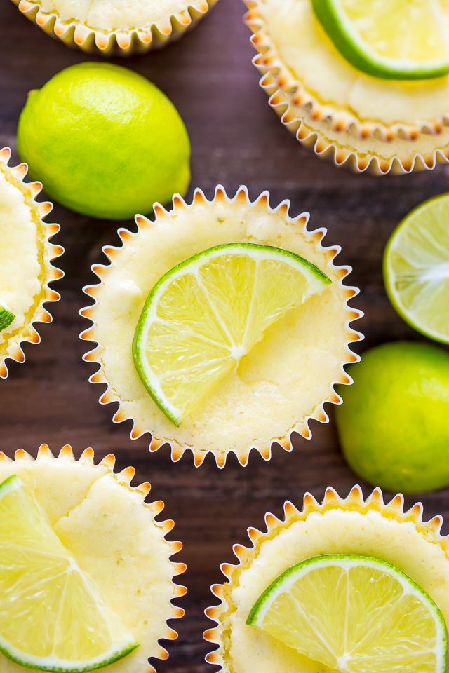 What could be better than cute and creamy Mini Key Lime Cheesecakes?!?