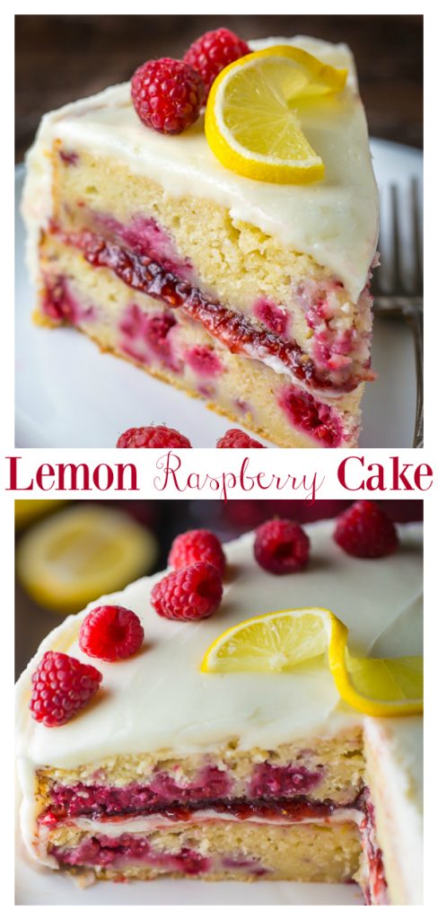 If you like lemons and raspberries you're going to LOVE this Lemon Raspberry Cake! This raspberry cake is exploding with fresh lemon flavor and covered in tangy lemon cream cheese frosting. It's the perfect lemon raspberry dessert for Mother's Day or Easter brunch!