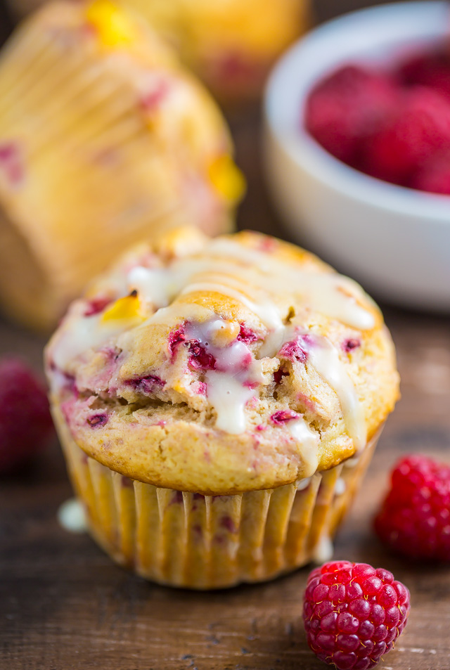 Sweet and fruity Raspberry Peach Muffins! My favorite Summer breakfast!