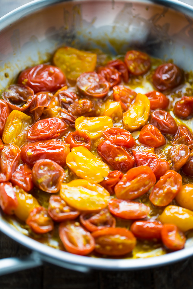 Pan Seared Cod in White Wine Tomato Basil Sauce Baker by Nature