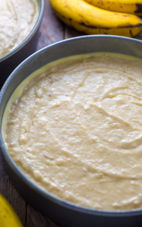 Supremely moist Banana Cake with Cinnamon Cream Cheese Frosting! YUM.