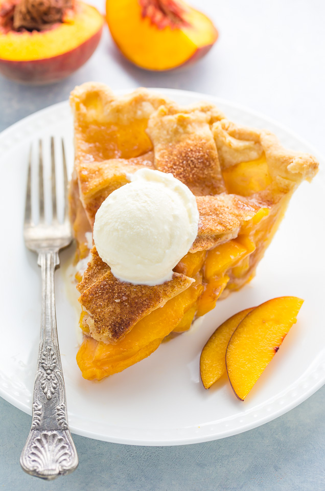 Cinnamon Sugar Peach Pie