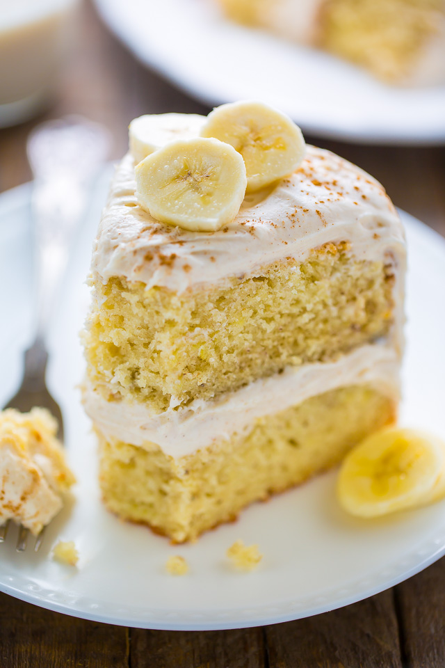 Easy and Moist Banana Cake with Oil - Frosting and Fettuccine