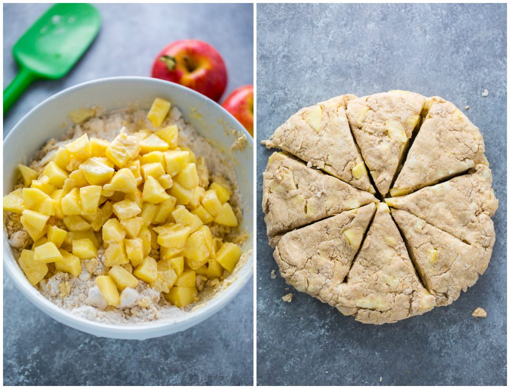 Crunchy yet tender Salted Caramel Apple Scones! YUM.