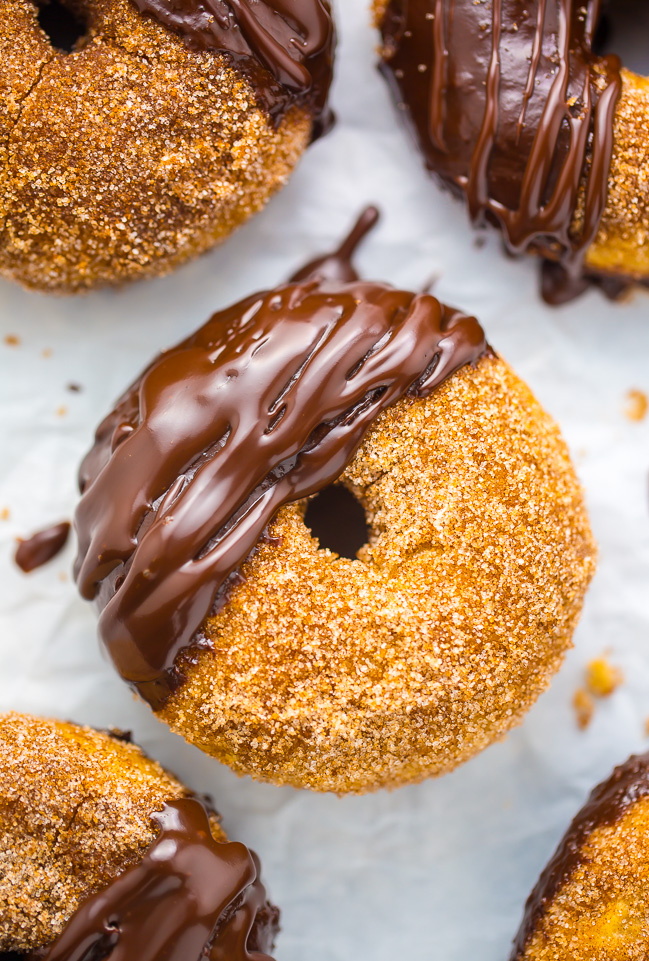 Baked, not fried, these bakery-quality BROWN BUTTER Churro Donuts are ready in less than 20 minutes!