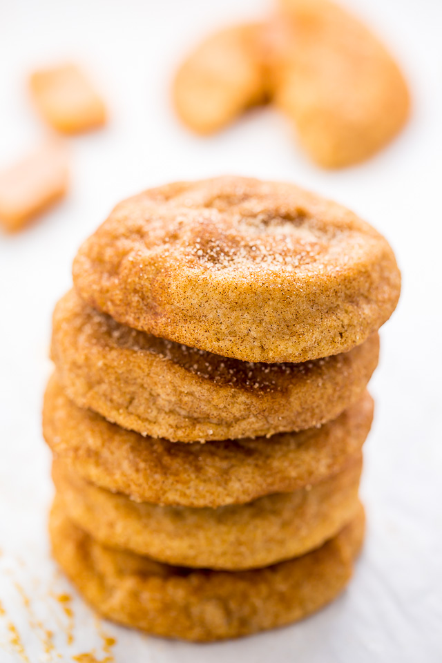 Soft batch Salted Caramel Stuffed Snickerdoodles!