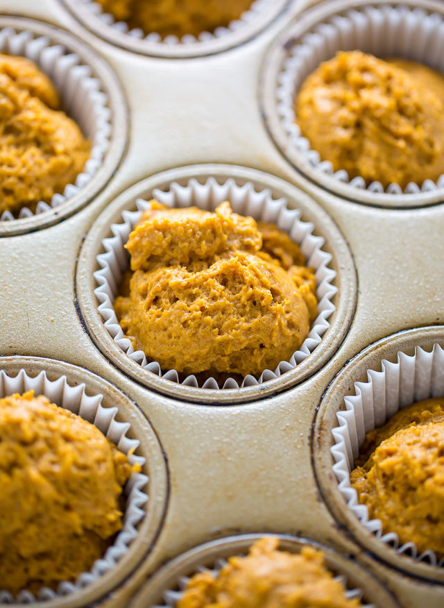 Sweet and simple Glazed Pumpkin Donut Muffins! Made with healthier ingredients so you can enjoy them guilt free. #vegan 