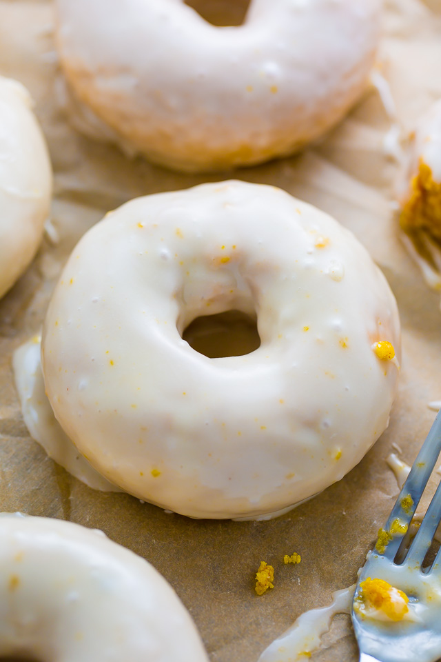 Glazed Pumpkin Donuts are baked, not fried, and ready in less than 20 minutes!