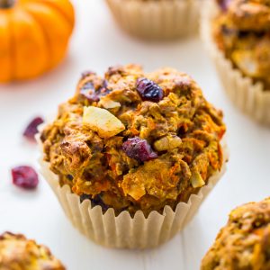 Healthy, hearty, and delicious, my Pumpkin Morning Glory Muffins are the perfect Fall breakfast!