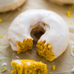 Glazed Pumpkin Donuts are baked, not fried, and ready in less than 20 minutes!