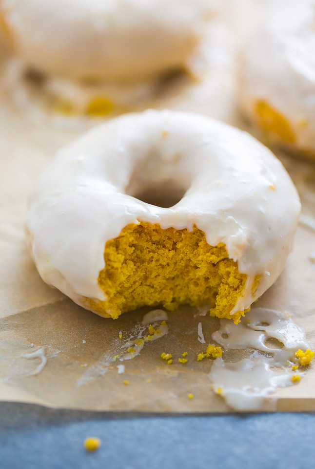 Glazed Pumpkin Donuts are baked, not fried, and ready in less than 20 minutes!