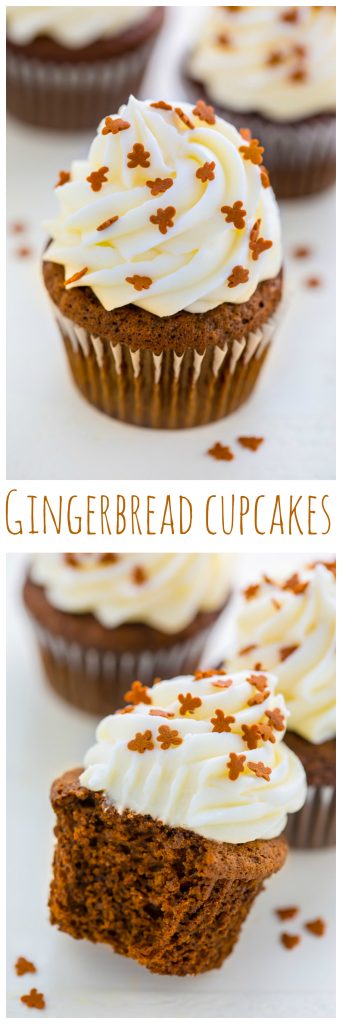 Gingerbread Latte Cupcakes! These are sure to be the hit of your holiday party!