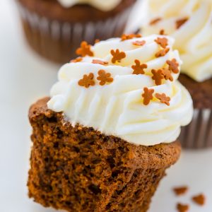 Gingerbread Latte Cupcakes! These are sure to be the hit of your holiday party!