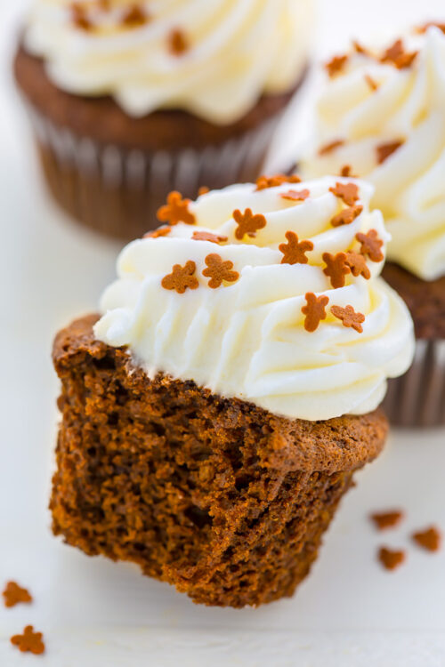 Gingerbread Latte Cupcakes! These are sure to be the hit of your holiday party!