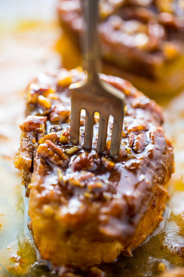 Incredibly EASY Overnight Pecan Pie French Toast! Perfect for holiday brunch. Get the recipe on BakerbyNature.com 