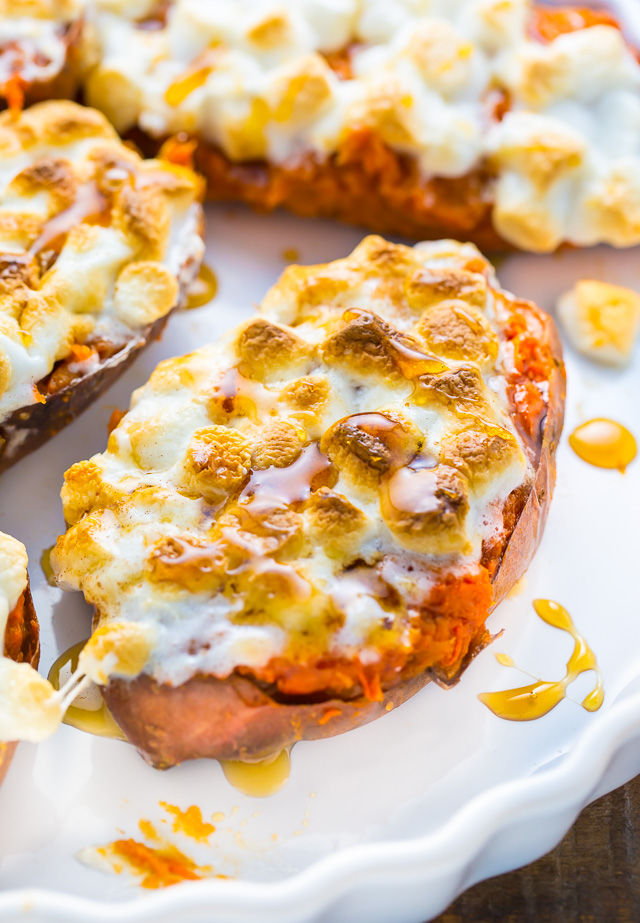 Toasted Marshmallow Twice Baked Sweet Potatoes Baker By Nature