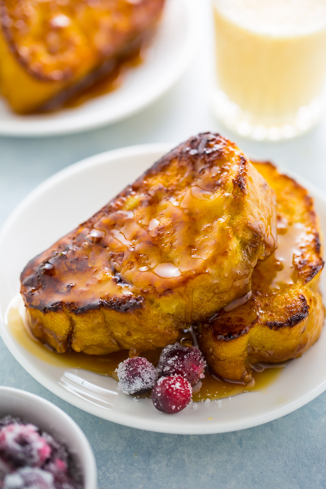 An easy and delicious recipe for Overnight Eggnog French Toast!