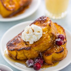 An easy and delicious recipe for Overnight Eggnog French Toast!
