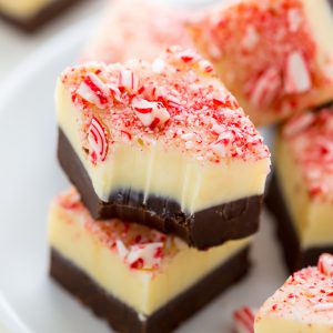 Smooth and creamy Peppermint Bark Fudge!