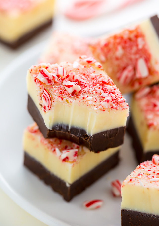 Smooth and creamy Peppermint Bark Fudge!