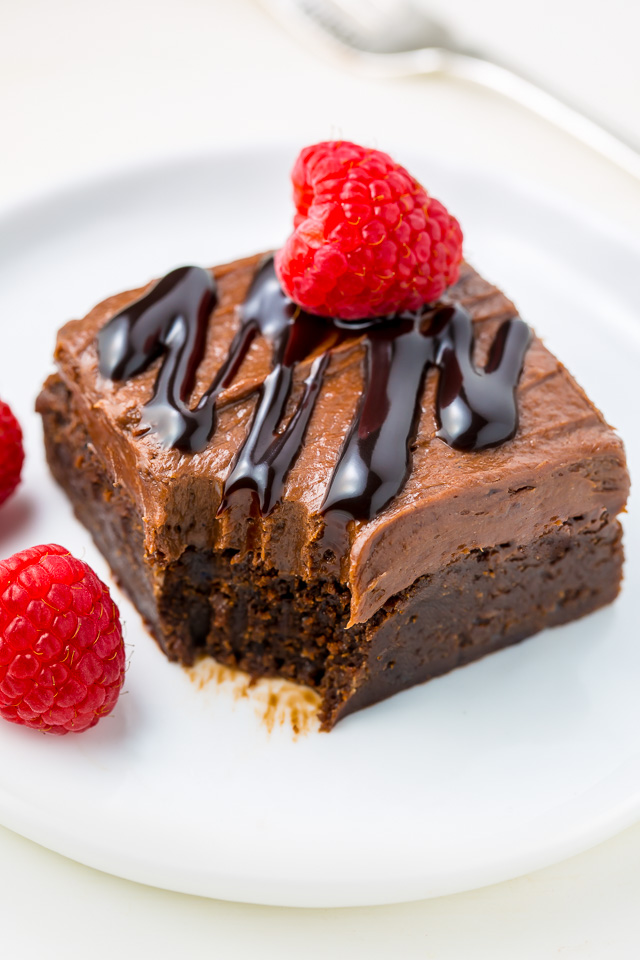 Raspberry and white chocolate brownies - tart, juicy raspberries