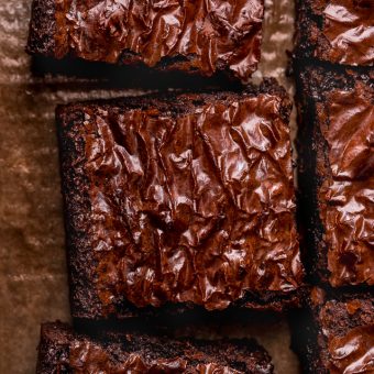 Espresso Chocolate Chunk Brownies - Baker by Nature