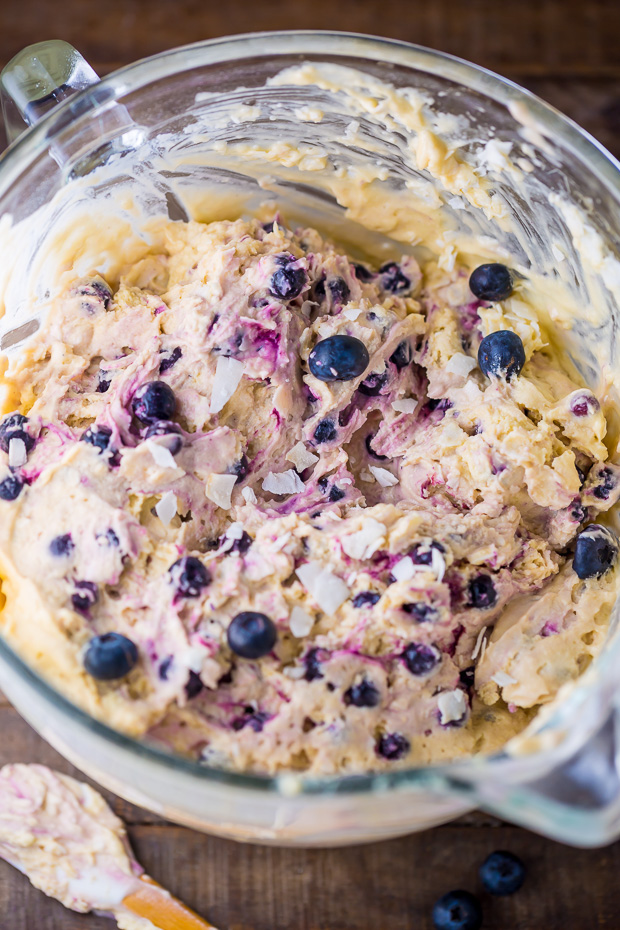 This luscious Lemon Coconut Blueberry Cake is bursting with flavor and beauty!