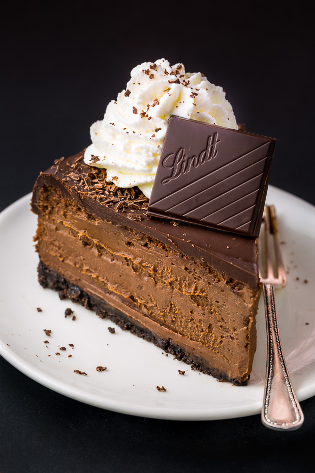 Rich and creamy Chocolate Mascarpone Cheesecake!