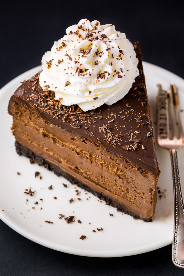 Rich and creamy Chocolate Mascarpone Cheesecake!