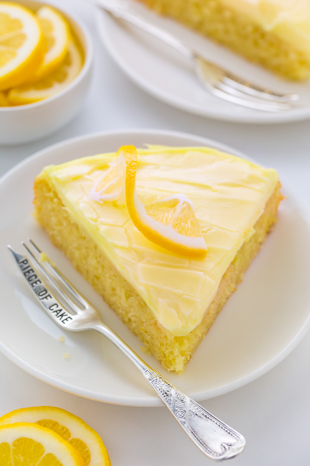 Lemon Cake with Lemon Cream Cheese Frosting - Baker by Nature