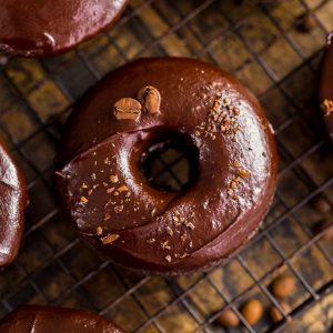 These Coffee Lovers Chocolate Cake Donuts are moist, fudgy, and caffeinated!!! And they're easy enough to whip up on a weekday.