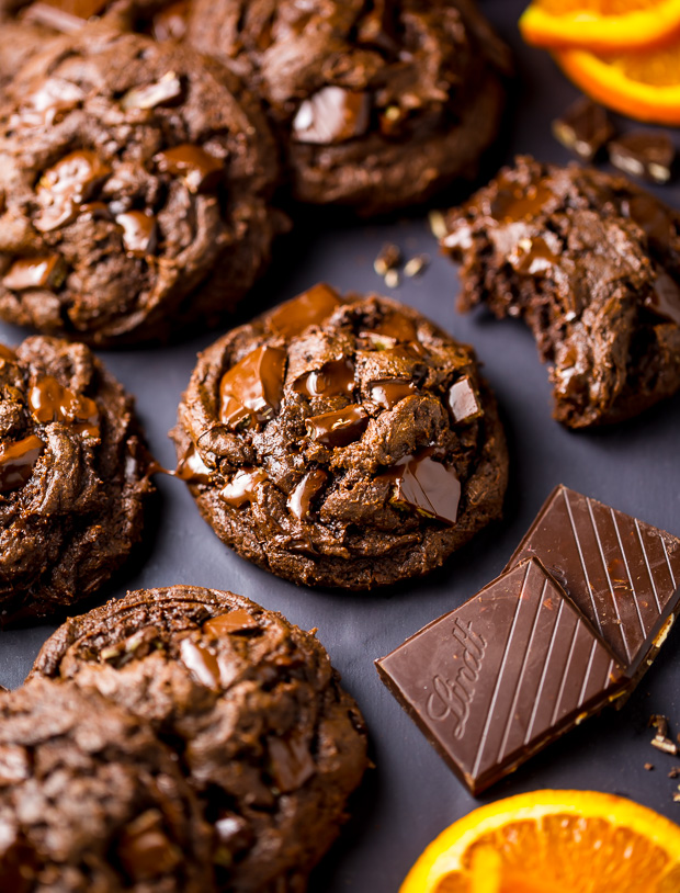 Gooey Chocolate Orange Brownie Cookies are insanely decadent and delicious!!!