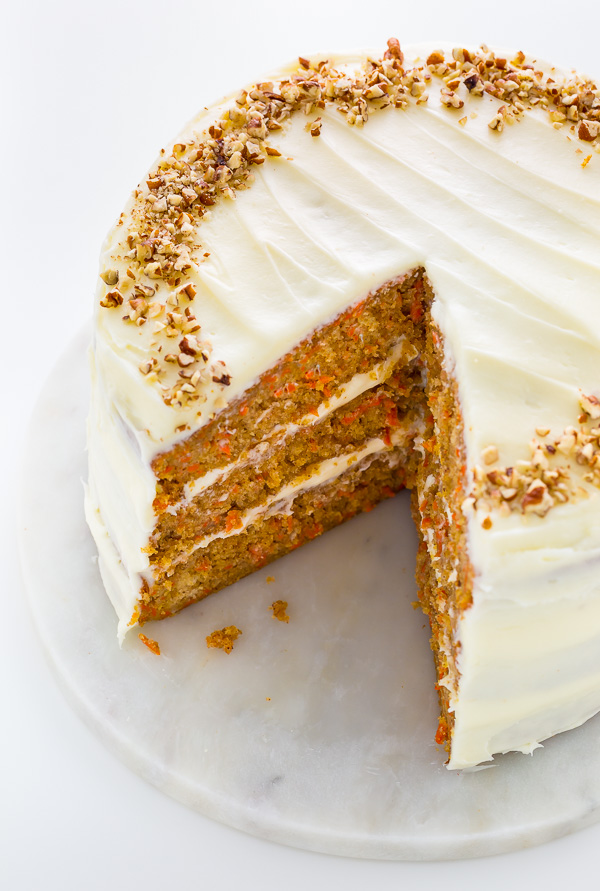 My FAVORITE Carrot Cake recipe is extremely moist, fluffy, and flavorful.