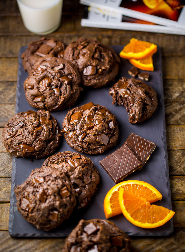 Gooey Chocolate Orange Brownie Cookies are insanely decadent and delicious!!!