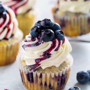 White Chocolate Blueberry Cupcakes