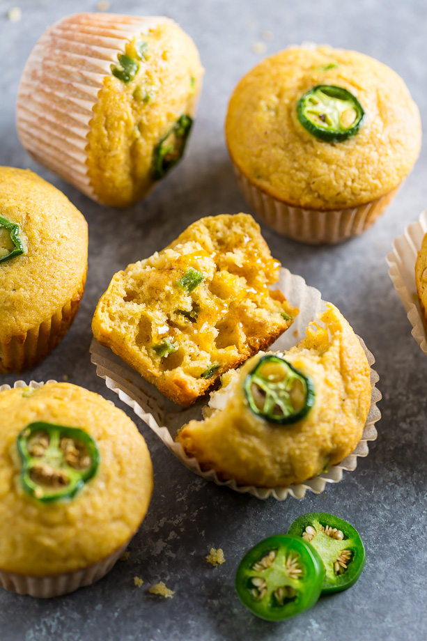 Honey Jalapeno Cornbread Muffins - Baker by Nature