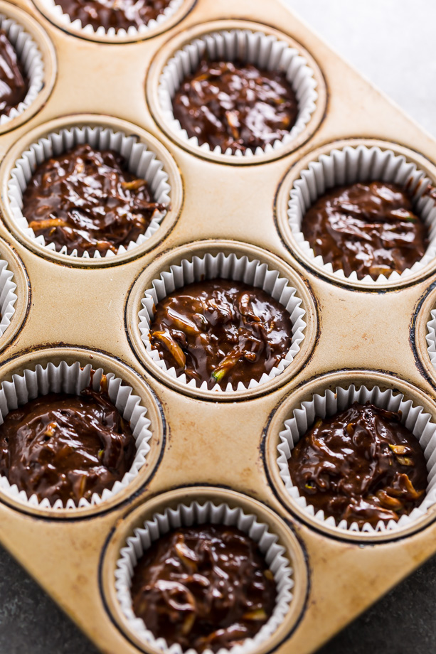 Rich and decadent Zucchini Chocolate Cupcakes! A MUST bake this Summer.