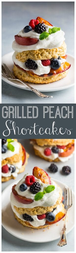 Grilled Peach and Mixed Berry Shortcakes are the ULTIMATE Summer dessert!