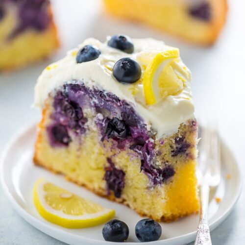 Lemon Blueberry Bundt Cake With Cream Cheese Frosting