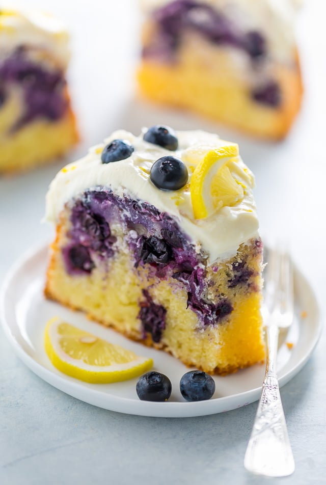 Lemon Blueberry Bundt Cake with Cream Cheese Frosting